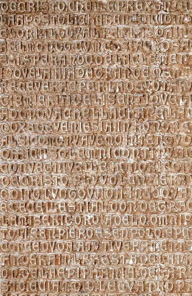 Textura com letras latinas
